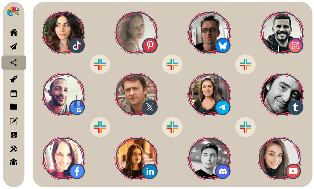 Sosyal Medya Planlama 13 DP hesap ekle 4 beige N